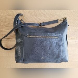 Fossil Black Genuine Leather Crossbody / Shoulder Bag – Cowhide Leather – Gold